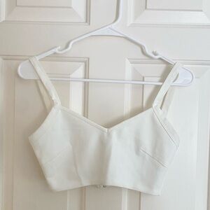 Tiger Mist Callie White Cropped Tank